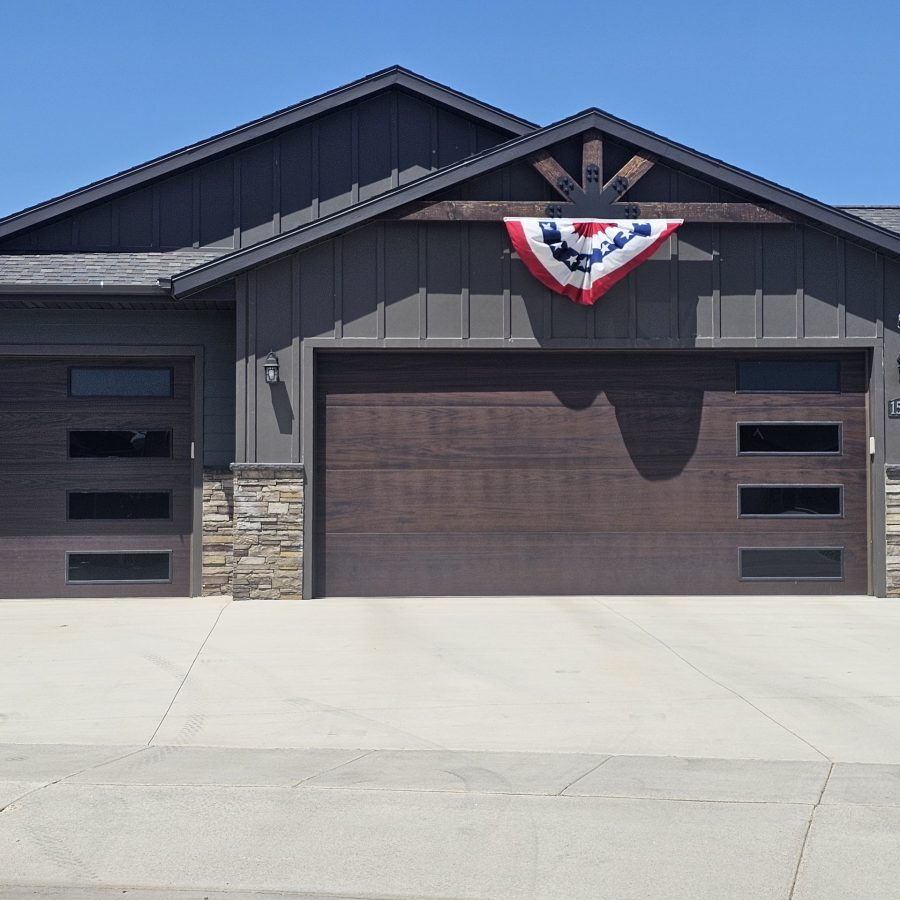 Brown residential garage doors